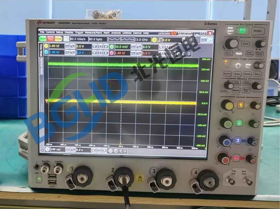是德科技示波器通道2故障，基线偏置较大，无法测量 维修案例