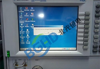 ​安捷伦E8362C网络分析仪开机无法进入测试界面、停留在W